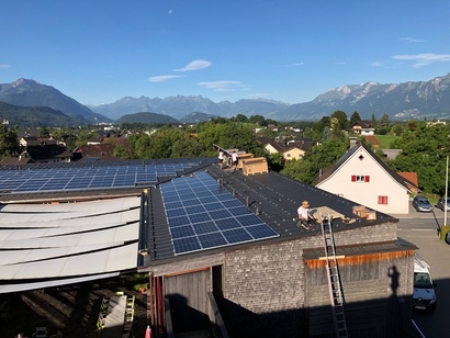 neue Photovoltaikanlage im Vorderlandhus